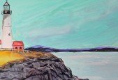 Paint and Create A Lighthouse with Alcohol Ink in Easy Steps