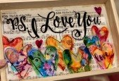 Alcohol Ink Resin Wood Tray
