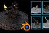 Blender 3D Model a Medieval Catapult Full Simulation Guide