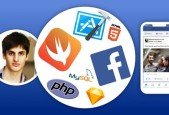 Develop Full iOS Facebook Clone App in Swift, Xcode and PHP